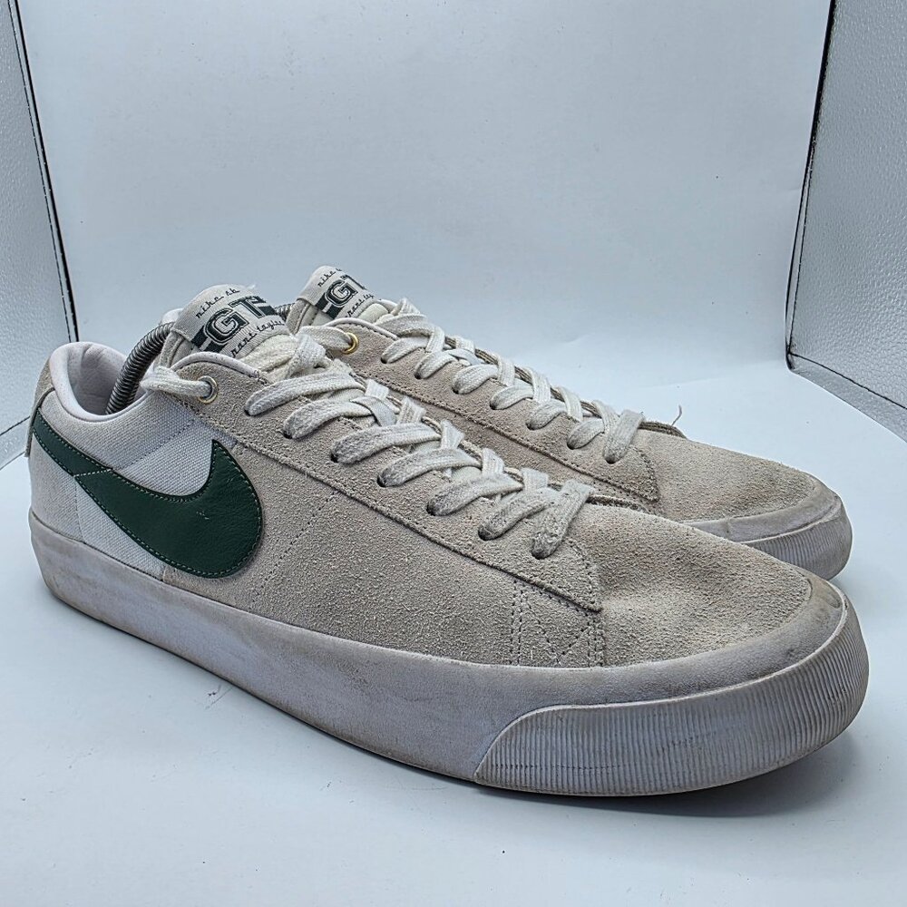 Nike SB Zoom Blazer Pro GT Mens SIze 12 White Green Sneaker Shoes Casual Walking